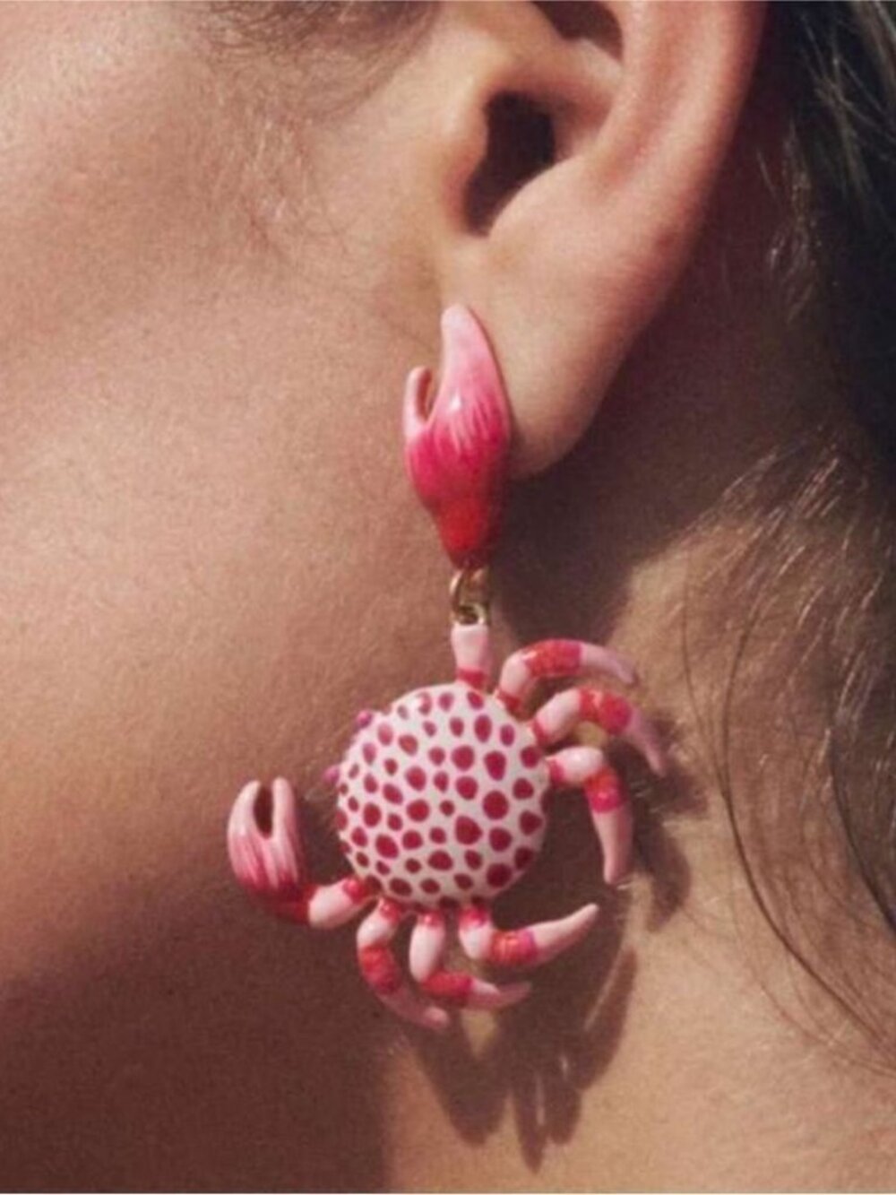 Pink CrabEarringsN947